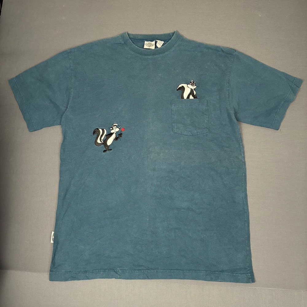 Looney Tunes Men's Blue Pocket T-Shirt Size XL ACME Clothing Co - Picture 2 of 7